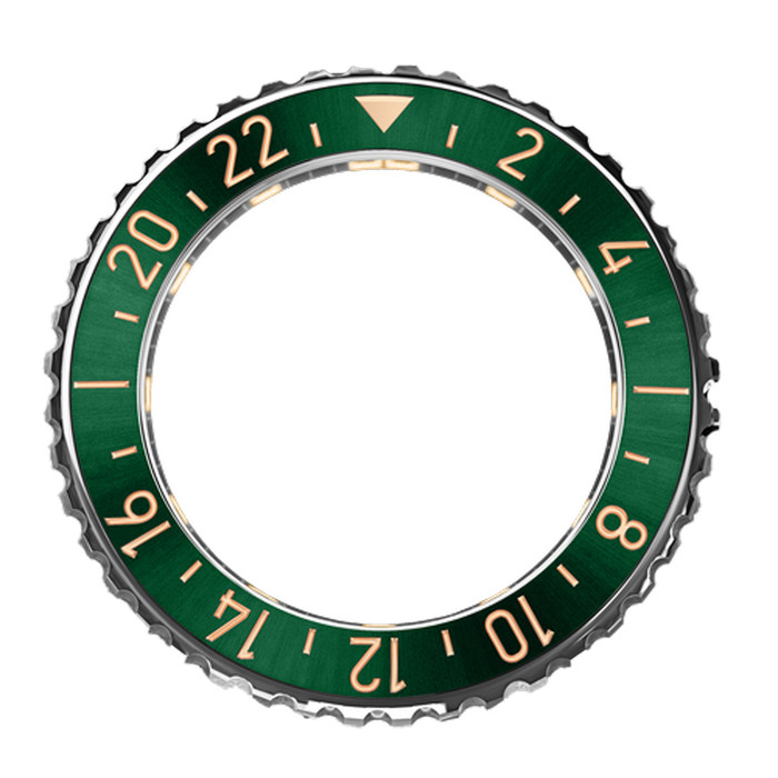 Formex Stainless Steel Bezel with Green Ceramic Insert for Formex REEF GMT #BEZ-2200-005 bezel