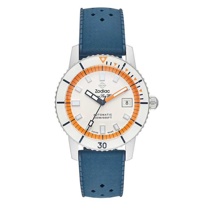 Zodiac Super Sea Wolf Automatic Blue Rubber Watch #ZO9270