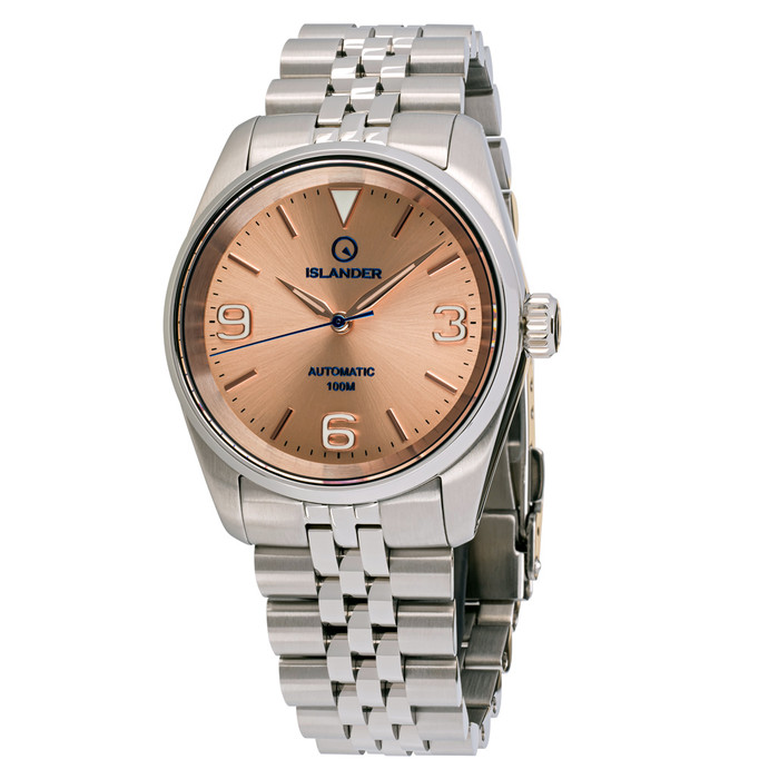 Islander Manhasset 36mm Automatic Watch with Rose Gold Dial #ISL-146 zoom