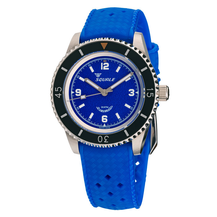 Squale Montauk 300 Meter Swiss Made Automatic Dive Watch with Blue Sand Dial #MTK-12 zoom