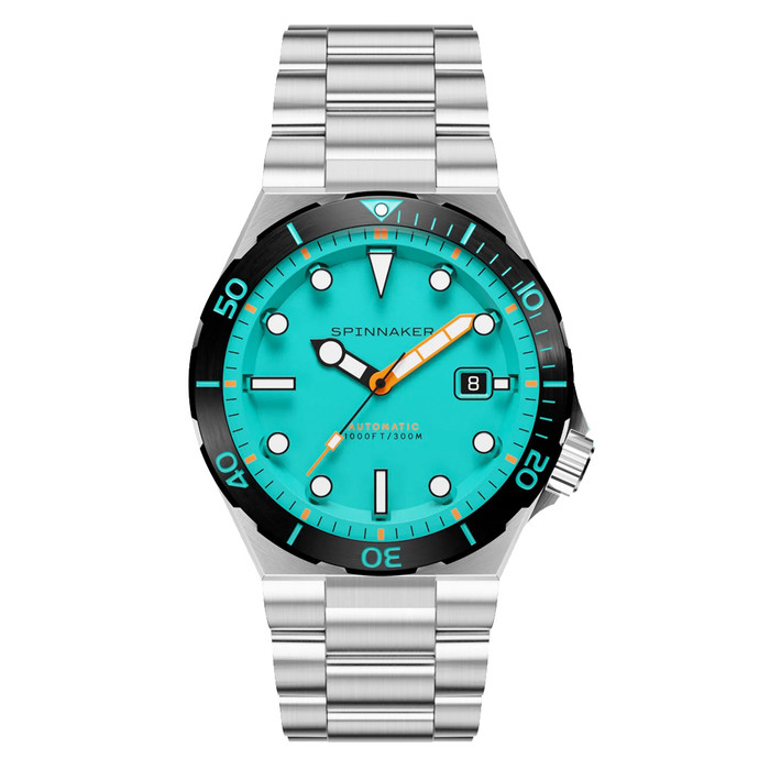 Spinnaker Hi-Beat Boettger Dive Watch with Azure Blue Dial #SP-5083-99 zoom