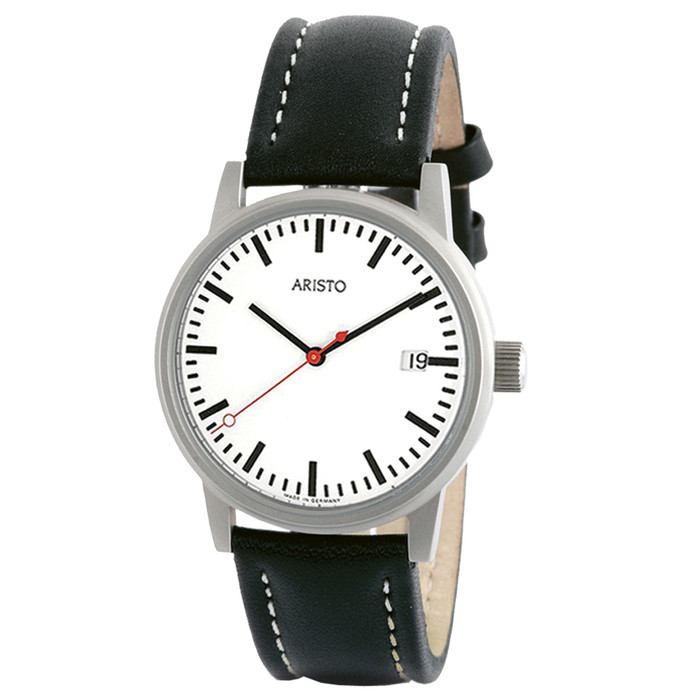 Aristo 39mm Bauhaus Railroad Watch #3H195 zoom