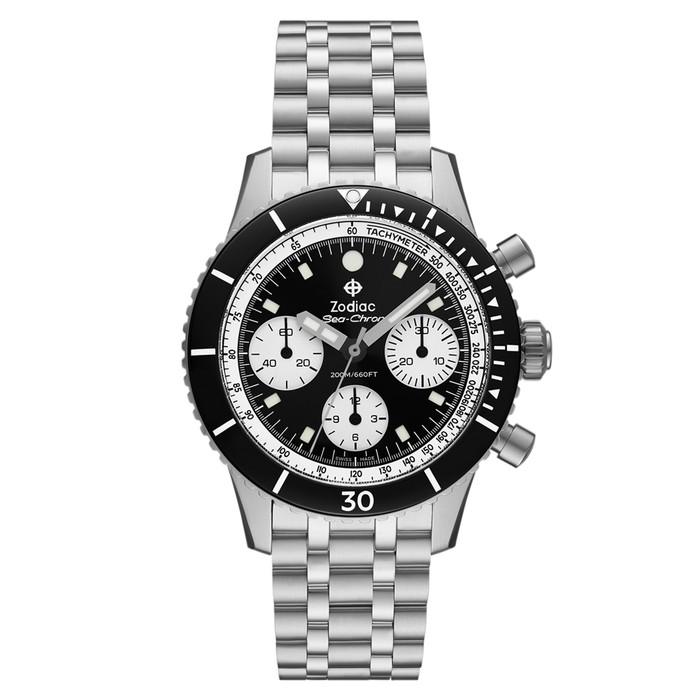 Zodiac Sea-Chrono Automatic Chronograph with Black Dial #ZO3604