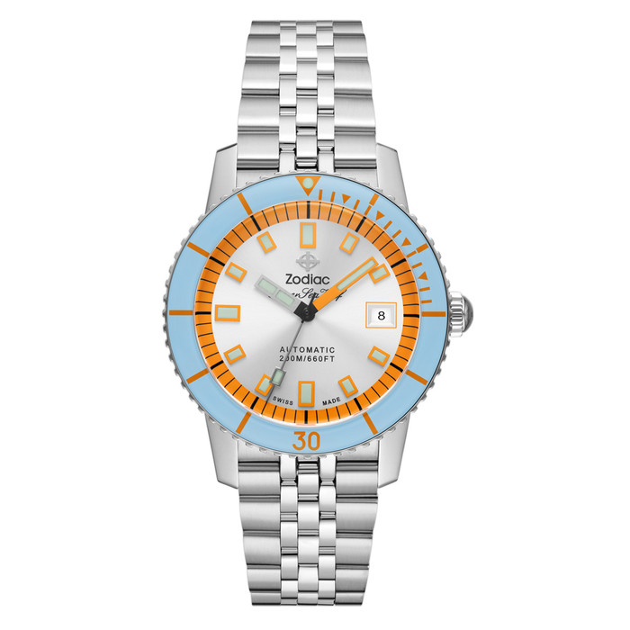 Zodiac Super Sea Wolf Compression Automatic Stainless Steel Watch
