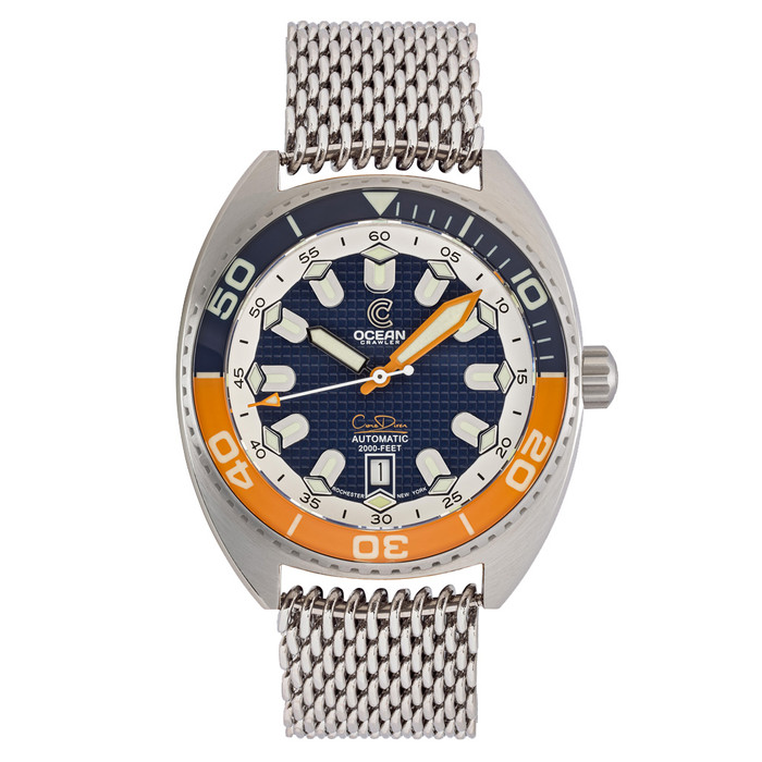 Geckota Ocean-Scout Dive Watch - Royal Blue - Slate Blue Nylon Strap