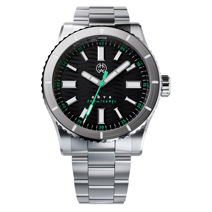 Henry Archer Akva Automatic Dive Watch with Infinity Green Dial #HAC-AKV-IFG-3LI zoom