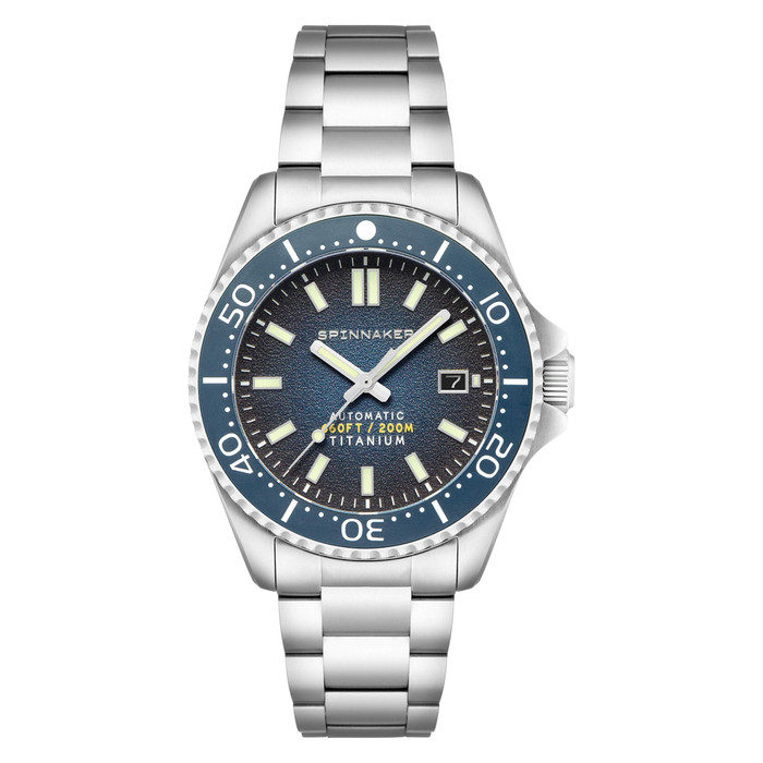 Spinnaker Tesei Titanium Automatic Watch with Tactical Blue Dial #SP-5084-55