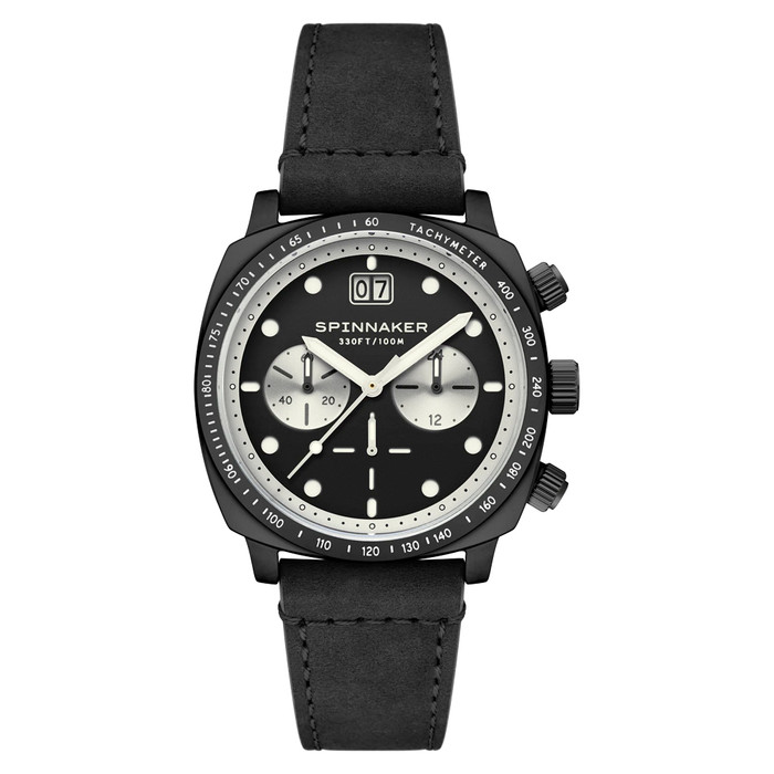 Spinnaker Hull Choronograph in Black Case and Black Dial #SP-5068-08