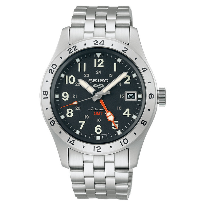 Seiko 5 Sports Automatic GMT Field Watch with Black Dial #SSK023