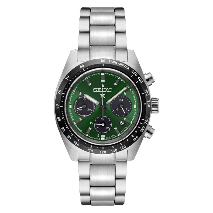 Seiko Prospex Speedtimer Solar Chronograph with Green Dial #SSC933