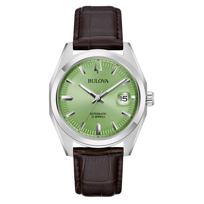 Bulova Surveyor Automatic Watch with Pistachio Green Dial #96B427