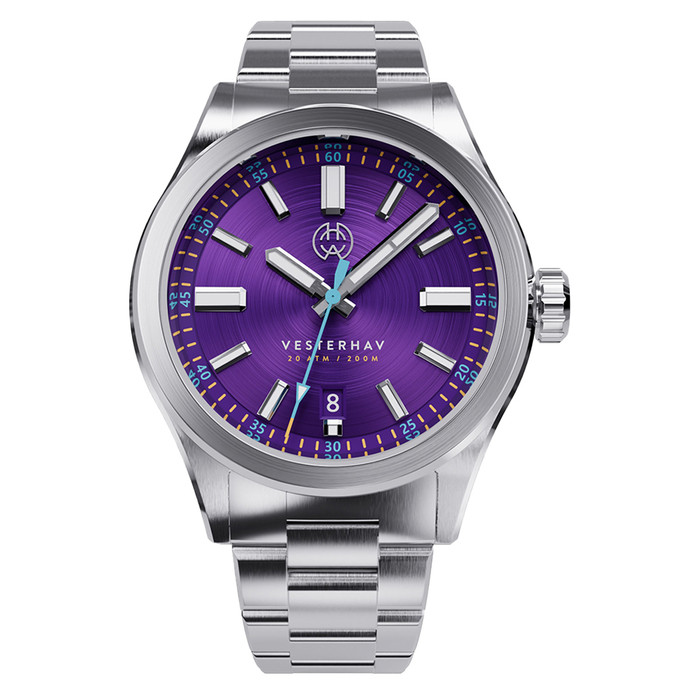 Henry Archer Vesterhav Slim Automatic Watch with Polaris Purple Dial #HAC-VES-PPU-3LI