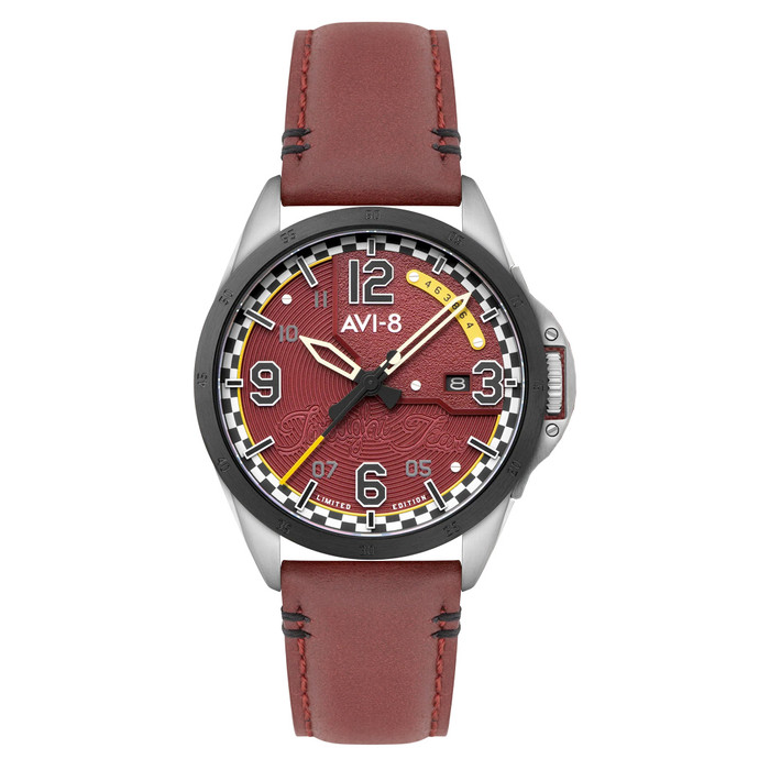 AVI-8 P-51 Mustang Twilight Tear Automatic LE with Twilight Red Dial #AV-4111-03