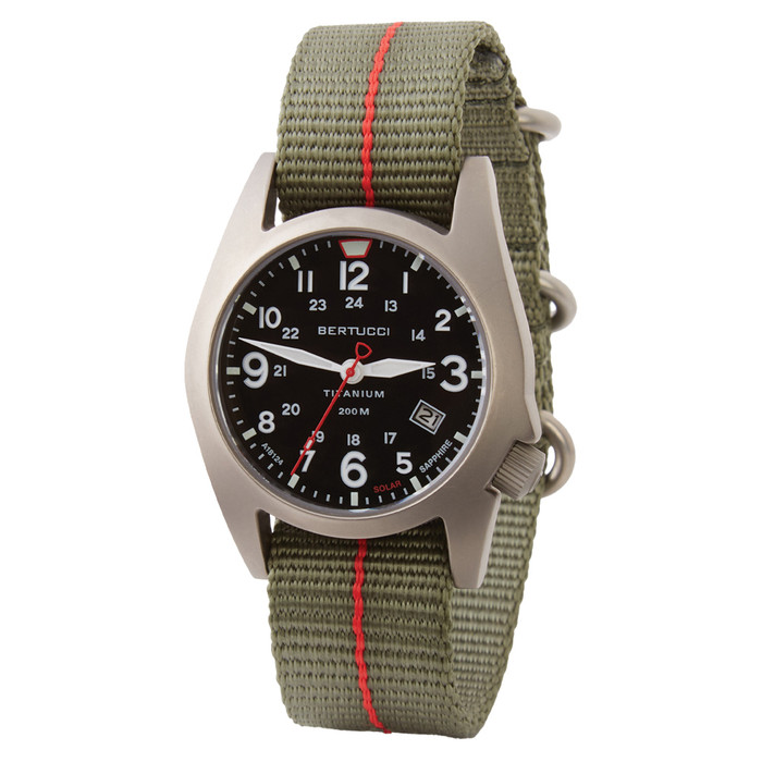 Bertucci A-7T Retrospec Solar Titanium Field Watch with Defender