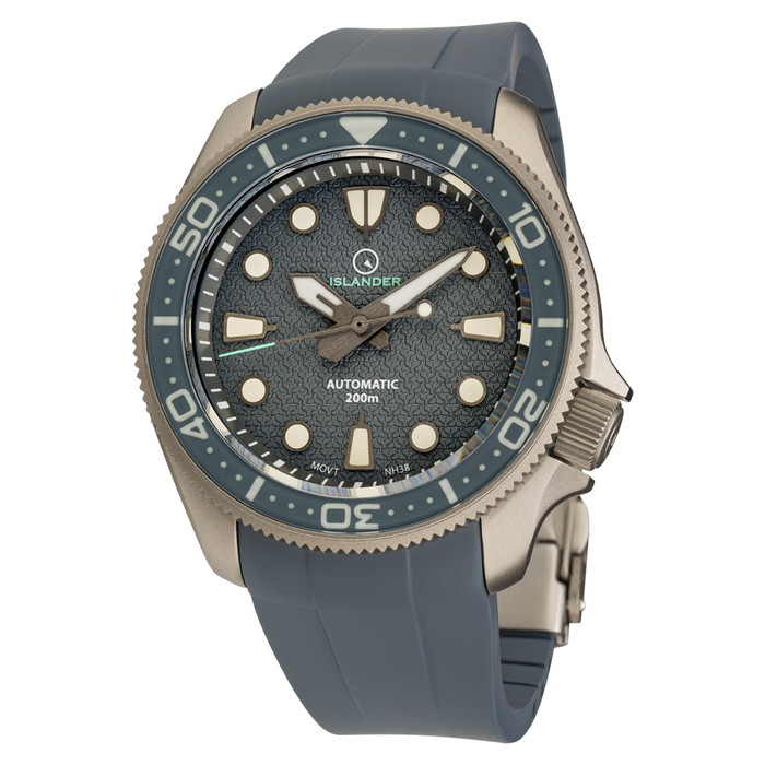 Islander Sands Point Titanium Diver with Grey Whale Tail Dial #ISL-259