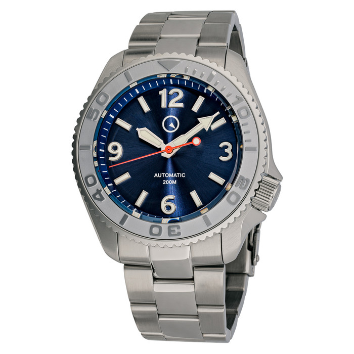 Islander Red October V2 Dive Watch with Radiant Blue Dial #ISL-323