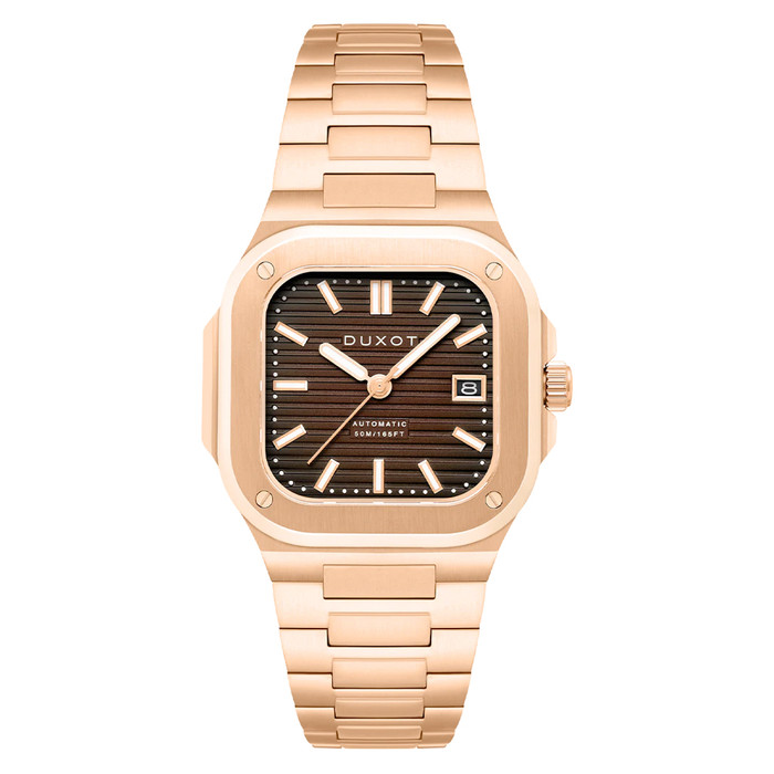Duxot Quadrata Automatic in Walnut Brown #DX-2073-55 Duxot Quadrata Automatic in Walnut Brown #DX-2073-55