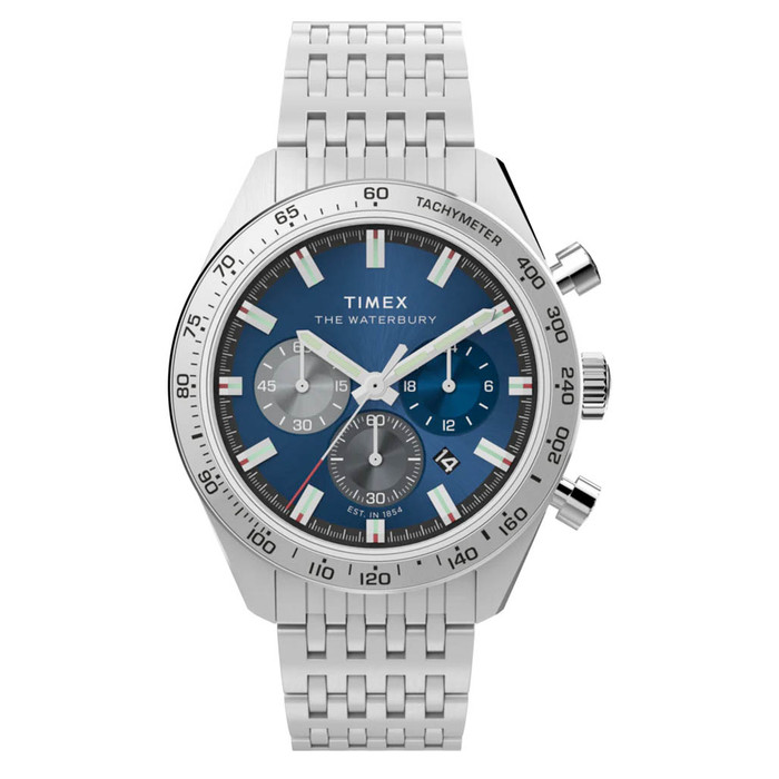 Timex Waterbury Traditional Chronograph 41mm Stainless Steel Bracelet Watch #TW2Y18500