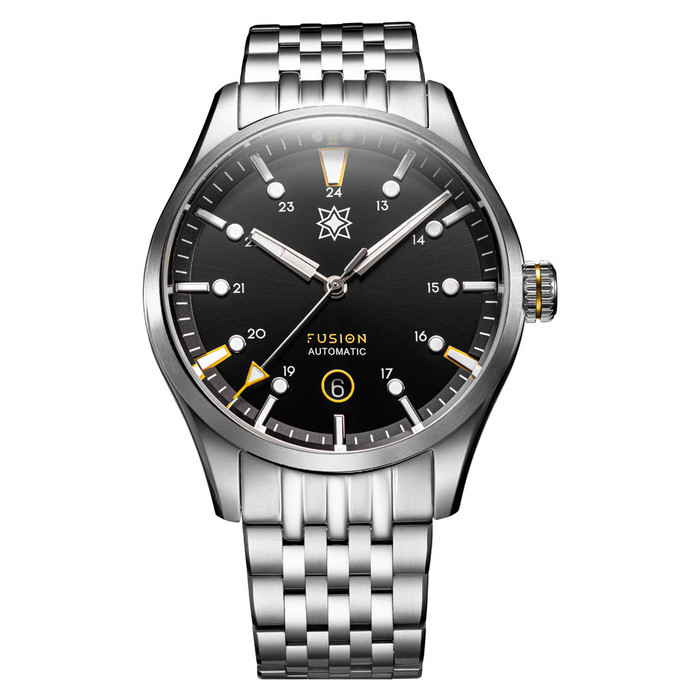 Second Hour Fusion Mk1 Watch with Black Dial #SEC-HOU-19