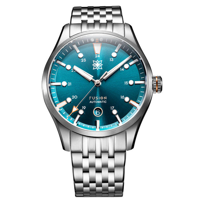 Second Hour Fusion Mk1 Watch with Petrol Dial #SEC-HOU-22