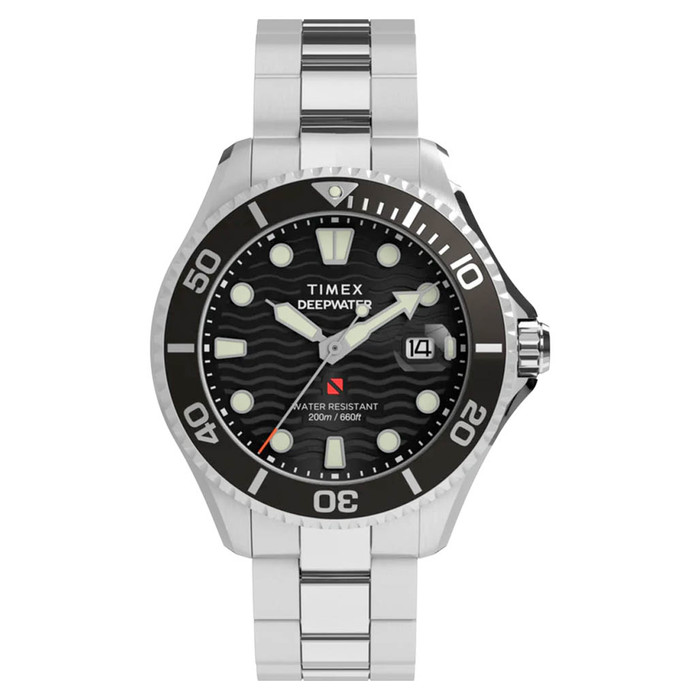 Timex Deepwater Meridian 200 44mm Stainless Steel Bracelet Watch #TW2W82000