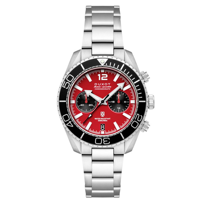 Duxot Tiburon Meca-Quartz Chronograph in Brick Red #DX-2062-22