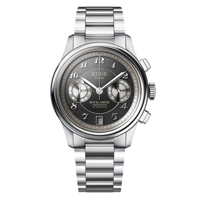 KUOE ROYAL SMITH 90-012 Automatic Chronograph with Grey Dial #RS90012-RPA-FLAT