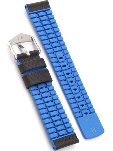 Hirsch Robby Watch Strap with sailcloth effect leather and rubber