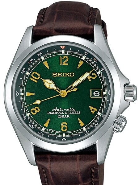Seiko Green Dial Automatic Alpinist Field Watch with 38mm