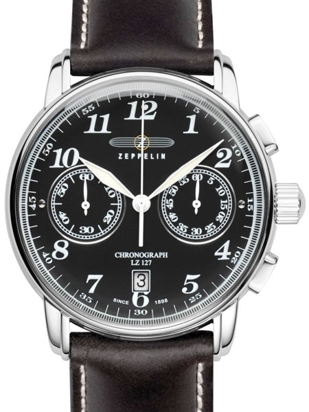 Graf Zeppelin Chronograph watch with sixty minute timer #7678-2