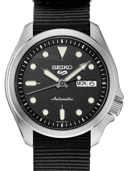 Seiko 5 Sports Automatic 24-Jewel Watch with Black Dial #SRPE67