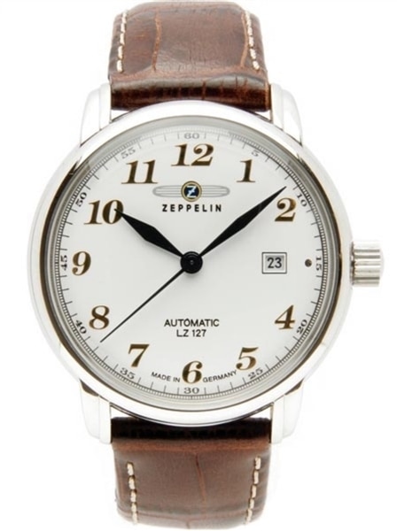 Graf Zeppelin Automatic, Date Watch with Gold Tone Applied Numbers
