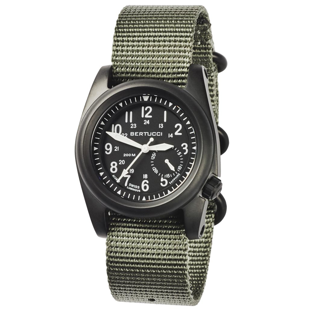 Bertucci A-2S Field watch with a 40mm ION Plated Stainless Steel