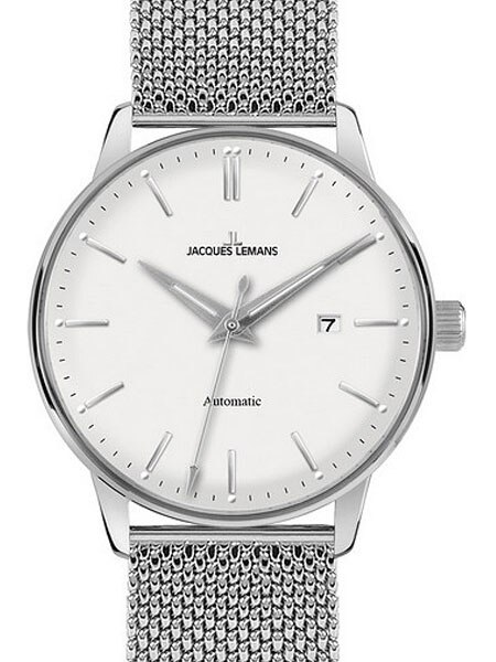 Jacques Lemans Nostalgie 42MM Automatic Dress Watch with Mesh