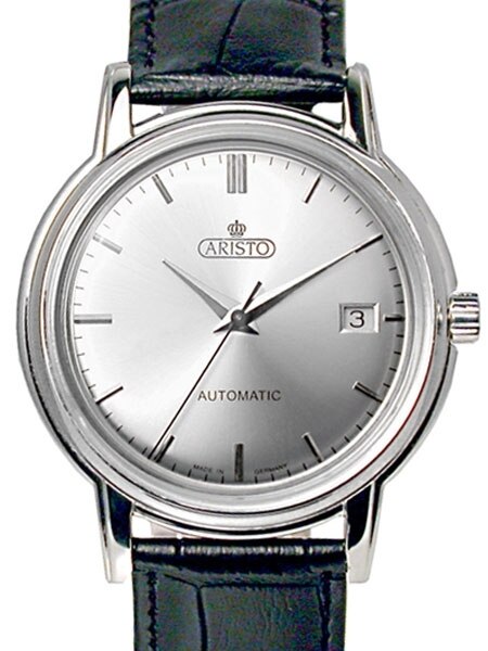 ARISTO 掛時計 シルバー 車の写真 Aristo 4H142 Classic Silver PFORZHEIM Classic Swiss Automatic
