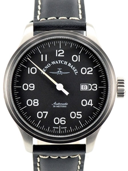 Zento Uno ブラックプリンティングプレート 1 of 1 Zeno Mens UNO, One Hand Swiss Automatic Watch with 47mm Diameter