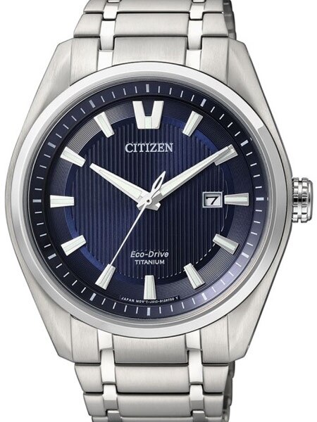 CITIZEN Eco-Drive 時計 ブルー Citizen Eco-Drive Dark Blue Dial Watch #AW1240-57L