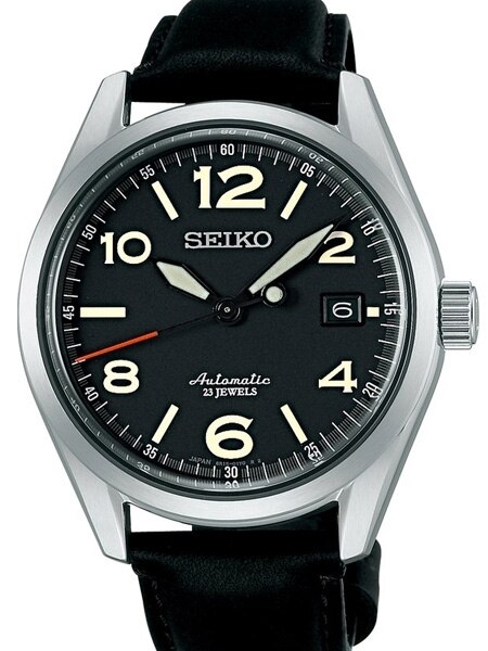 Seiko Black Dial Automatic Watch with 40.3mm Case, and Sapphire Crystal  #SARG011