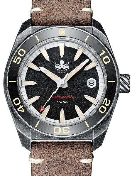 PHOIBOS PY028E 自動巻き時計 300m防水 Phoibos Black 300 meter Automatic Dive Watch with an Anti
