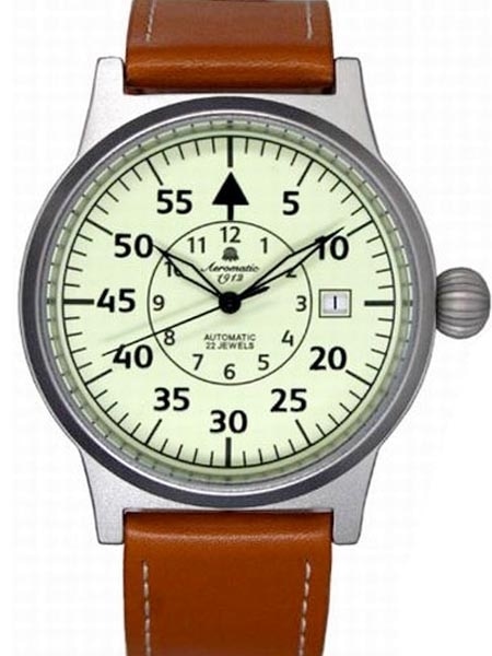 Aeromatic 1912 Automatic Aviator's Watch with Luminous Dial #A1373