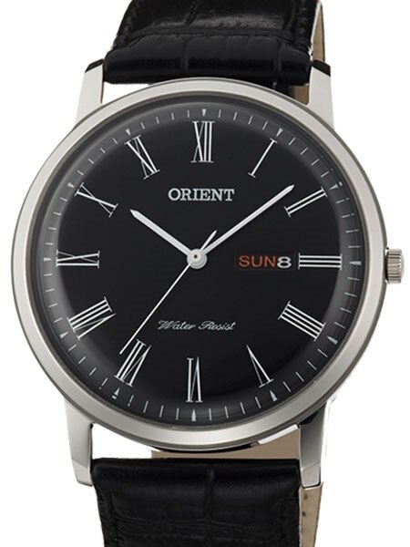 ORIENT MON BIJOU クォーツ ラウンド 腕時計　2ブラック Orient Capital 2 Quartz Analog Dress Watch with Day and Date #UG1R008B