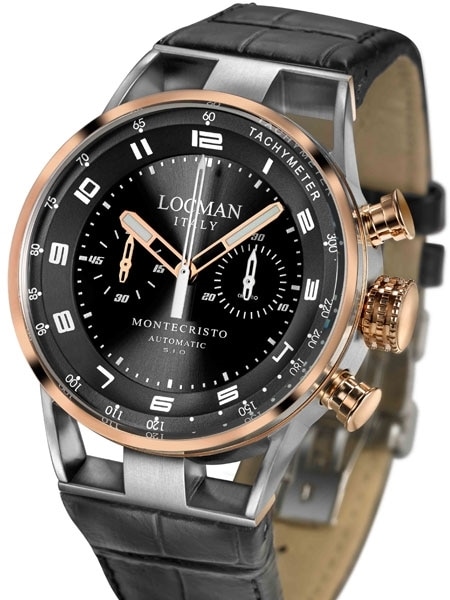 Locman Montecristo 100 Meter Automatic Chronograph Watch 44mm case