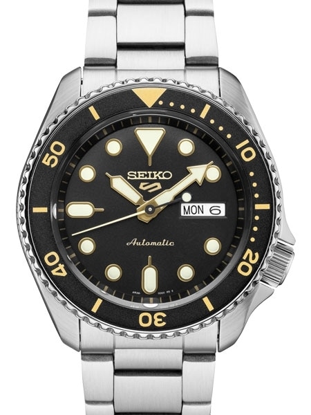 Seiko 5 Sports Automatic 24-Jewel Watch with Black Dial #SRPD57