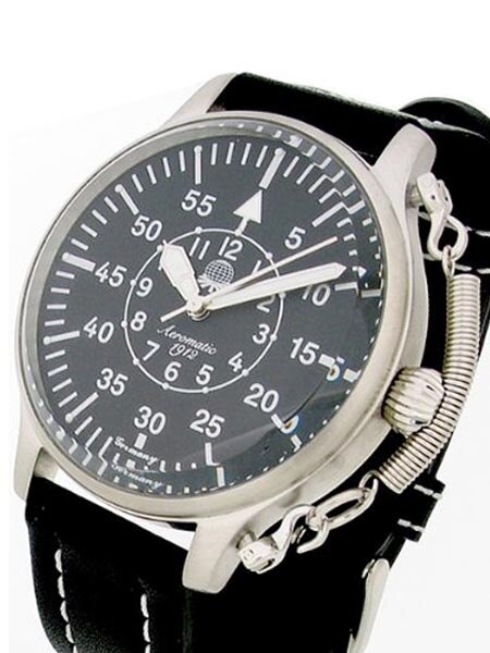 Aeromatic 1912 Aviator Watch with Unique Spring Crown Protector #A1259
