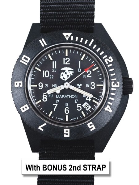Marathon Swiss Quartz Navigator Pilot Watch with acrylic crystal
