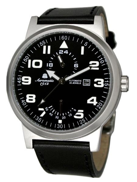 Aeromatic 1912 Automatic Watch with 24-hr Sub Dial and Power