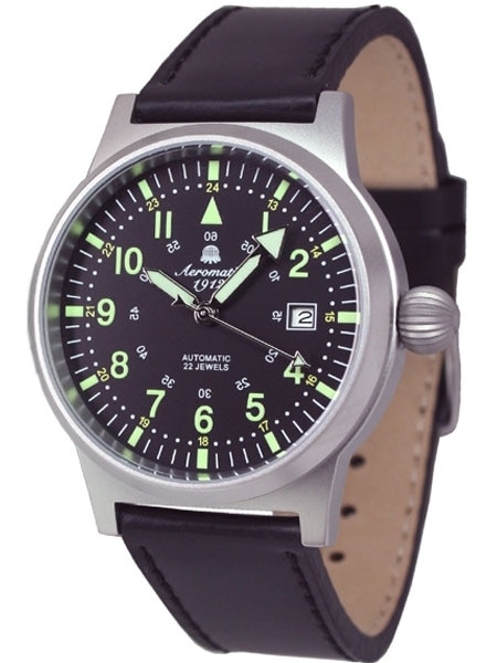 Aeromatic 1912 Automatic Aviator Watch with Black Strap #A1418