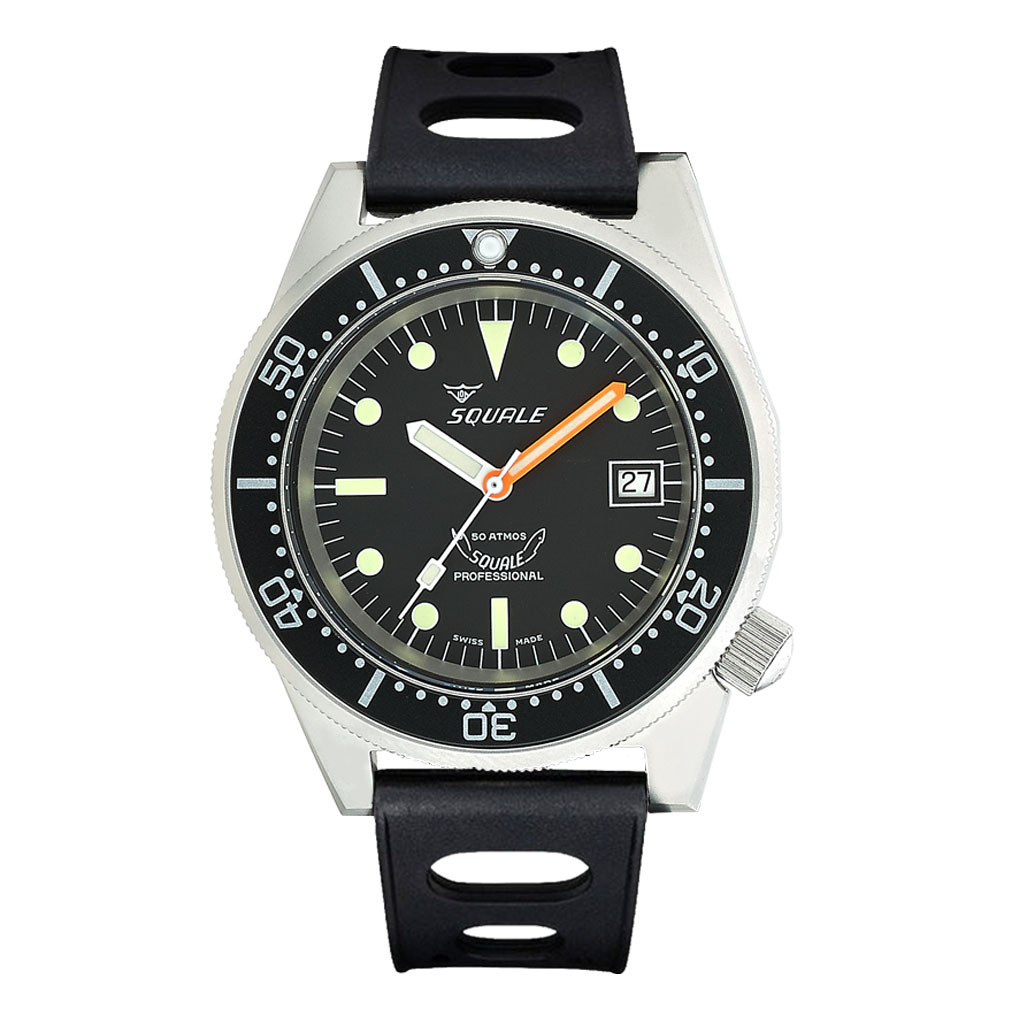 Squale 500 Meter Swiss Automatic Dive Watch with Matte Finish Case  #1521-026-matte