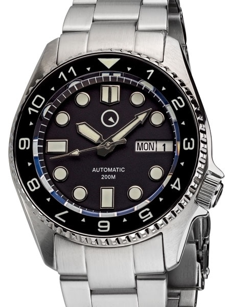 Islander 38mm Automatic Dive Watch with AR sapphire crystal, all