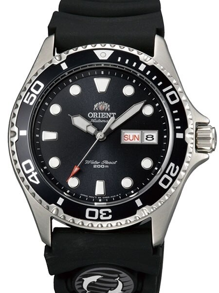 ORIENT RAYⅡ Orient Ray II Black Dial Automatic Dive Watch with Stainless Steel